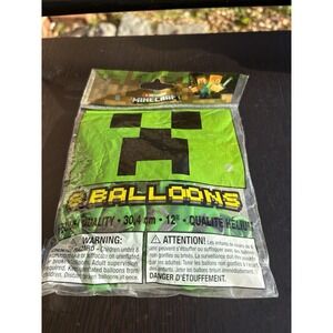 Minecraft Birthday Balloons 8 Pack — One Package New Sealed